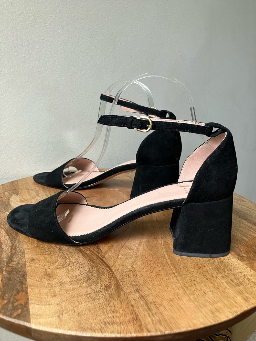 J. Crew | Penny Suede Ankle Strap Low Chunky Heeled Sandal